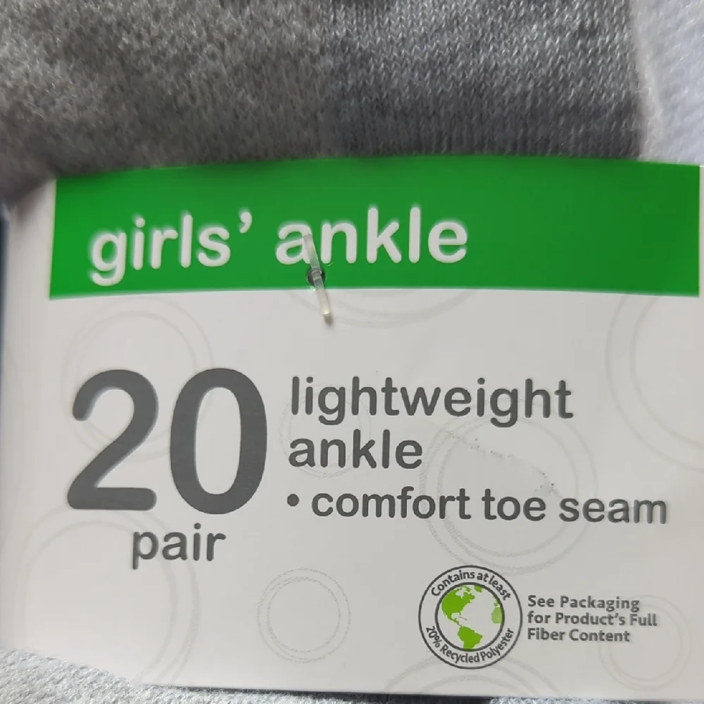 3 For $30. Wonder Nation Girls' Ankle Socks - White and Gray